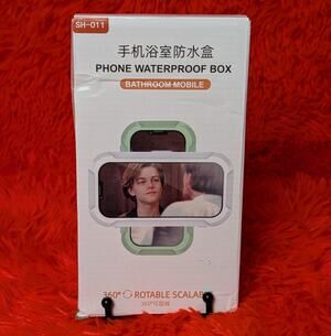 NWT Rotatable Waterproof Shower Phone Mount Case Box White